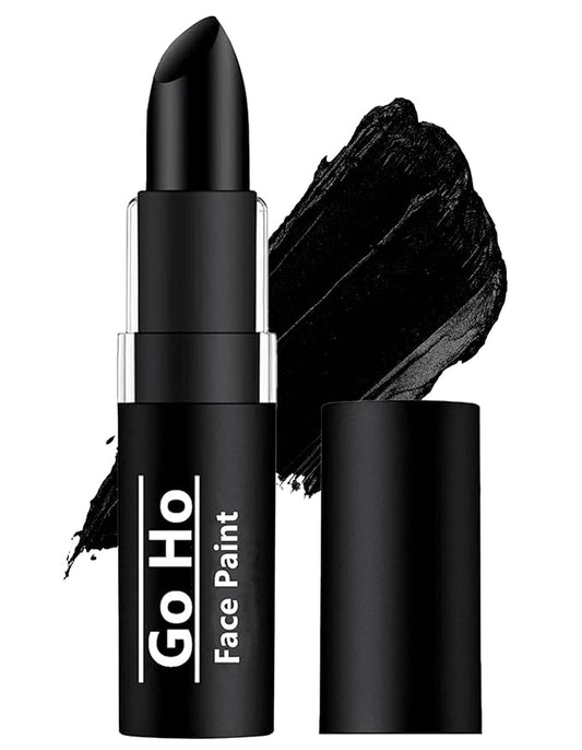 Go Ho Makeup Clown Black Cream-Blendable Stick - Face Body Paint for Professional SFX, Cosplay Costume - Safe Facepaint, Nose & Lip Smacking, Eye Black for Football, Sports, Halloween