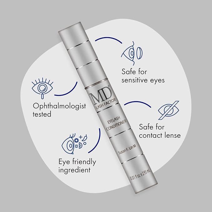 Lash Factor Eyelash Growth Serum| Enhances Your Natural Lashes For A Fuller, Longer & Denser Look | Eyelashs Enhancer for Women | 0.1 Fl Oz - 3 Month Supply