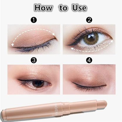 Go Ho Matte Eyeshadow Stick - Waterproof Cream Eyeshadow Pen, Smooth Easy To Color, 104# Stone