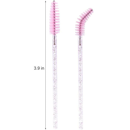 Tbestmax 1000 Disposable Mascara Wands Eyelash Brush Spoolies for Eyebrow Eye Lash Extension Pink