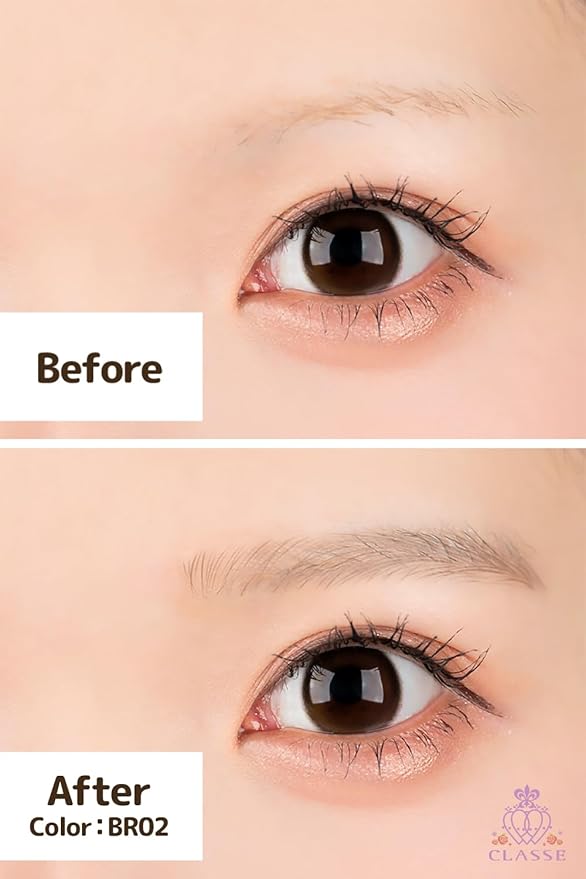 CLASSE Waterproof Eyebrow Tattoo Sticker, 12pair 4D Hair-Like temporary sticker on eyebrows, No water needed, peel off Painfuless, for women girls Natural Flat Brown
