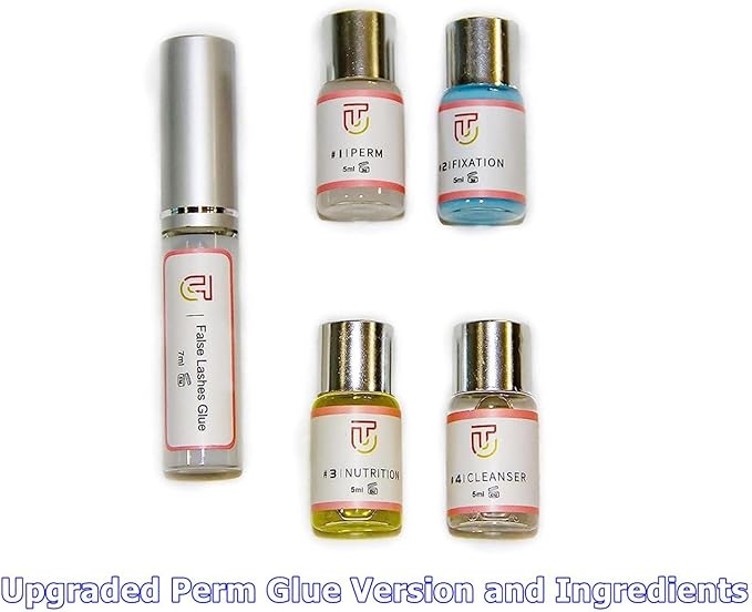 Lash Lift Kit Upgraded Version Glue Complete Eyelash Perm Kit 2025, for Professional Eyelash Lash Extensions, Lash Lifts, Lash Curling, Semi-Permanent Curling Perming Wave TUBeauty