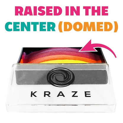 Kraze FX Dome Stroke - Pixie (25 gm), Professional 1-Stroke Split Cake, Hypoallergenic, Non-Toxic, Water Activated Face & Body Painting Makeup Supplies for Sensitive Skin, Kid Safe, Adults