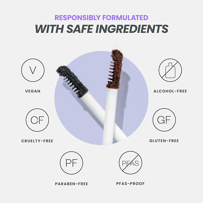 Wonderskin Brow/Do Eyebrow Gel Topper - Skinrageous All-Day Eyebrow Tint Mascara, Long-Lasting, Waterproof & Transfer-Proof Brow Gel Topper (Dark Brunette)