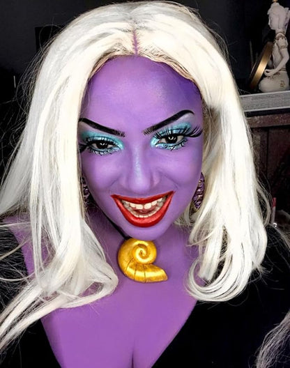 Go Ho Purple Face Paint Washable for Halloween Makeup,Creamy to Gel Water Based Purple Face Body Paint Full Coverage forCosplay SFX Costumes Festivals Makeup,25g
