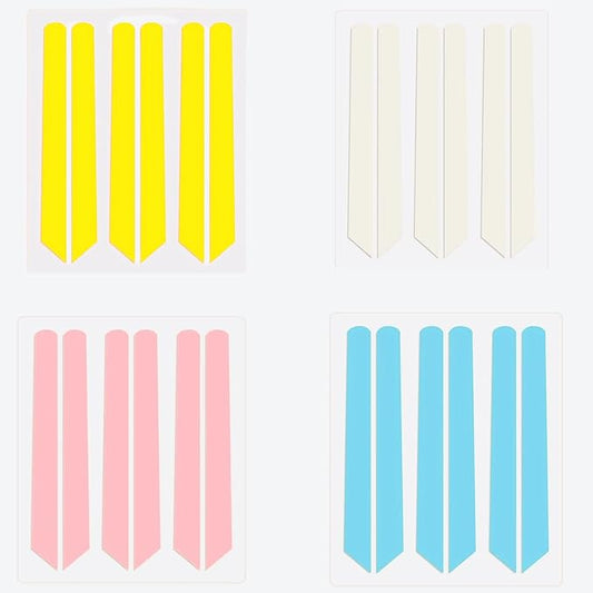 Lash Lift Ribbons 4 Colors Eyelash Perm Covers 12 Pairs Covers Ultra Thin & soft Compensator Ribbon Strong Band Form To Press Lash Sit on Shield Firmly During Applying Perm Lotion Eye-catching Tapes