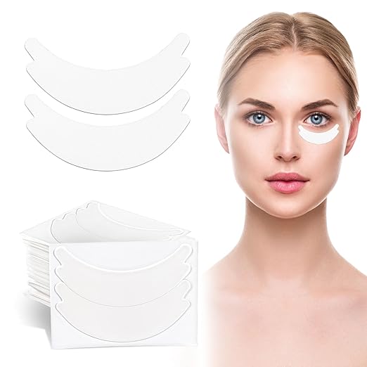 100 Pairs Eyelash Under Eye Pads for Lash Extensions Lint Free Eyelash Tech Supplies Sticky Eye Lash Lift Patches No Tape Needed Fit Most Eye Shape Must Haves Beauty Tool for Eyelash Women