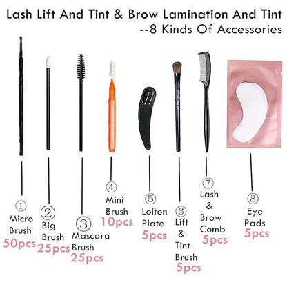 Libeauty Lash Lift And Tint Tools, Lash Lifting supplies, Brow Lamination Tools, DIY Eyelash Lifting Accessories At Home, Full Lash and Brow Brush Kit (Lash And Brow Accessories For Lift and Tint)