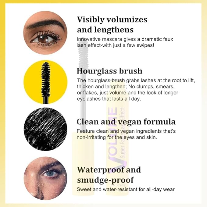 Bubble mascara, Well-Defined Lashes And Enhances The Natural Look, Smudge-Proof, Clump-Proof, Waterproofcan Be Layered To Boost Curl (1pcs)