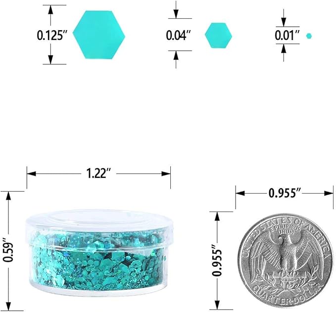 Holographic Chunky Glitter, Set of 12, Licool Craft Glitter for Resin Art Crafts, Cosmetic Glitter for Nail Body Face Eye, Epoxy Resin Sequin Flake Sparkle for Slime Tumbler Jewelry Making