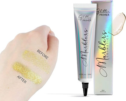 MARBLERS Holographic Glitter [Holo Olive Gold] 0.18oz (5g) | Fine | Non-Toxic, Vegan, Cruelty-Free | Eyeshadow, Body Butter, Nail Polish, Nail Art | Party, Body, Face, Hair Makeup