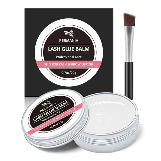 PERMANIA Lash Lift Rod Adhesive, Lift Glue Balm, Soft Fragrance Strong Viscosity and Water Solubility for Lash Perm Kit (White Peach)