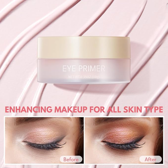 Eyeshadow Primer Base Long-Lasting Cream Eye Makeup Primer Matte, Waterproof Eye Base for Vibrant, Eyeshadow Concealer For All Skin Type, 0.35oz/count