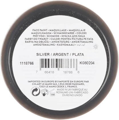 Snazaroo Metallic Face and Body Paint, 18.8g (0.66-oz) Pot, Silver
