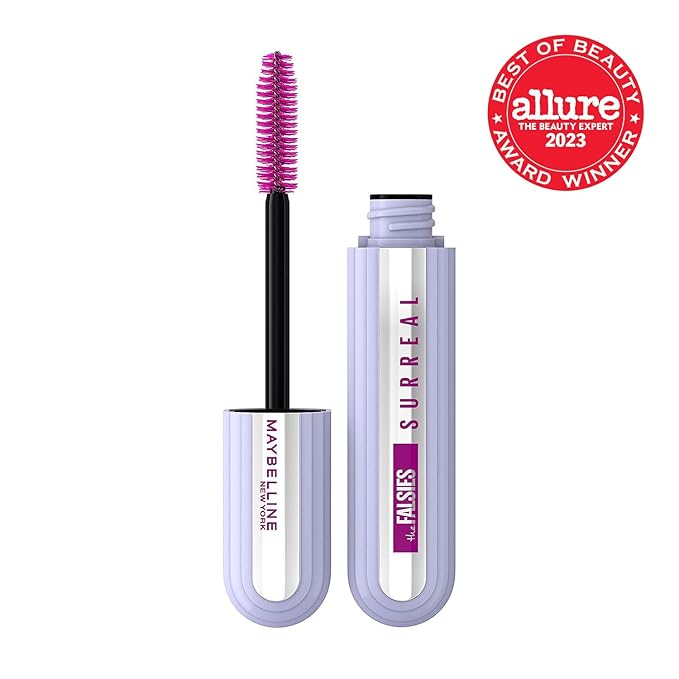 Maybelline The Falsies Surreal Extensions Washable Mascara, Volumizing, Lengthening Mascara Make Up, Brownish Black, 1 Count