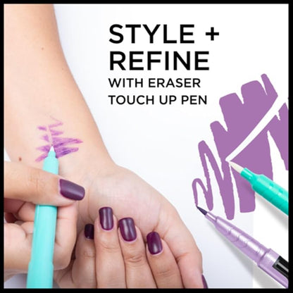 BIC BodyMark Expansion Pack Temporary Tattoo Marker for Skin, Premium Brush Tip, 6 Count Pack of Assorted Colors and Stencils, One Eraser Touch Up Pen, Skin-Safe Temporary Tattoo Markers Set