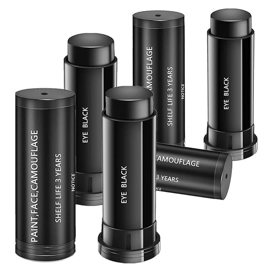 Go Ho 6 PCS Eye Black Sticks for Sports,Easy to Color Black Face Paint Eyeblack Football/Baseball/Softball,Football Stick Sports Eye Makeup