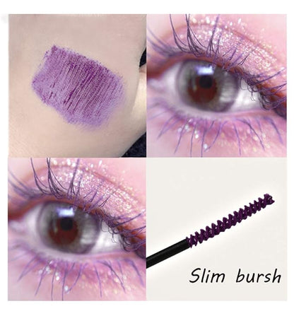 GL-Turelifes 12 Color Mascara - Colorful Fiber, Longlasting & Waterproof, Thick & Long Eyelash, Violet