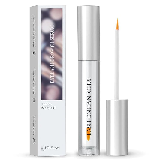 Eyelash Growth Serum, Nutrient Formula Lash Serum Growths Fuller & Longer Looking, Clear Eyebrow Growth Serums With Mascara Tube Natural Formula Vegan & Cruelty-Free