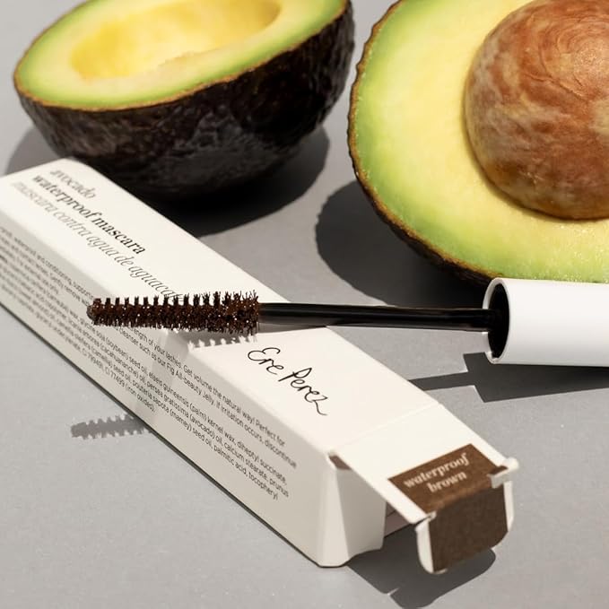 Ere Perez - Avocado Waterproof Brown Mascara + Beetroot Cheek + Lip Tint in Fun (Pink) BUNDLE | Vegan, Cruelty-Free, Clean Beauty