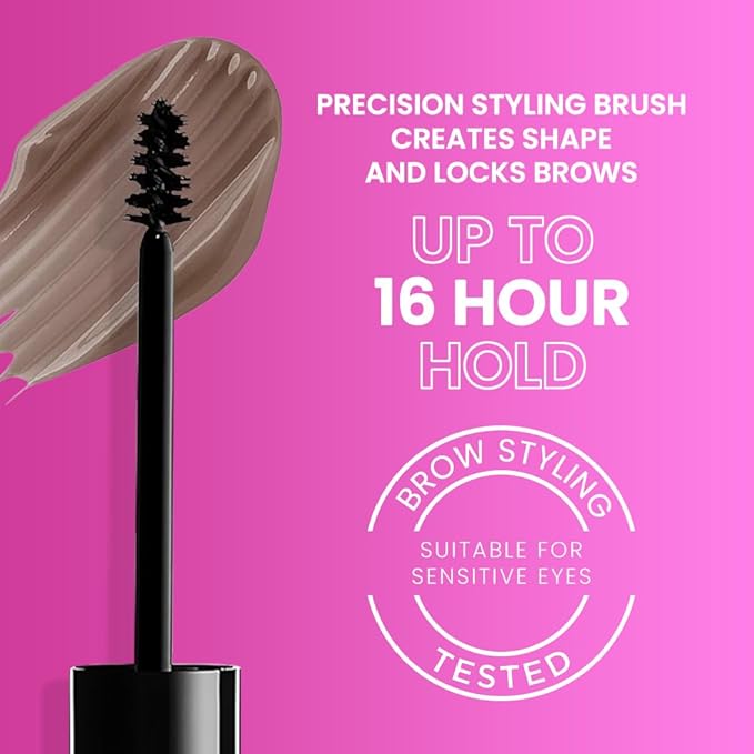 Tinted Thickening Mascara Brow, Shaping Makeup Gel,Waterproof, Transfer-proof, Brush to Fill in Eyebrows and Cover Gray Hairs - Cruelty Free (B-1Pc 02 Gray Brown, B)