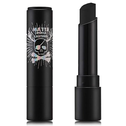 Black Face Body Paint Stick,High Pigmented Eye Black Stick Long Lasting Black Matte Lipstick Waterproof Body Paint Stick for Halloween Costume Parties Zombie Cosplay Clown Makeup