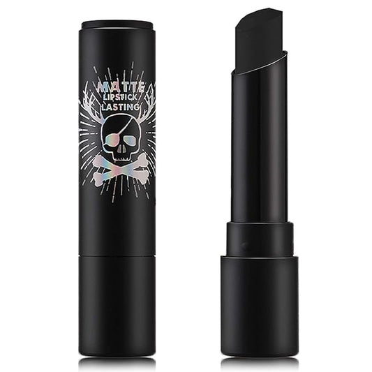 Black Face Body Paint Stick,High Pigmented Eye Black Stick Long Lasting Black Matte Lipstick Waterproof Body Paint Stick for Halloween Costume Parties Zombie Cosplay Clown Makeup