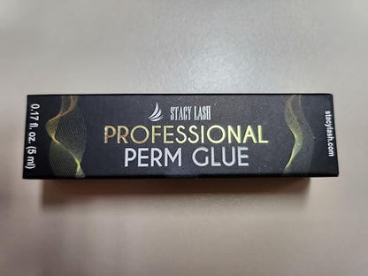 Stacy Lash Professional Perm Glue / 0.17 fl.oz./ 5 ml/Transparent Lash Adhesive/Water-Soluble Eyelash Lifting Glue/Supplies for Professional & Home Use
