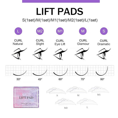 Lash Lift Kit & Brow Lamination Kit, Eyebrow Lamination Kit with Black, Professional Eyelash Lifting Kit, Eyelash Perm Kit with All Tools, Lasts for 8 Weeks, for Salon & Home