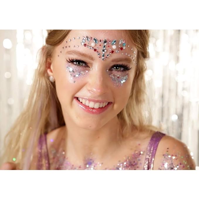 10 Boxes Chunky Glitter Makeup Set. Colorful Mixed Cosmetic Glitters Flakes for Eye Shadow Body Nail Face Lips Hair Iridescent Flakes Cosmetic Paillette Sparkles Slime Supplies Powder Sequins