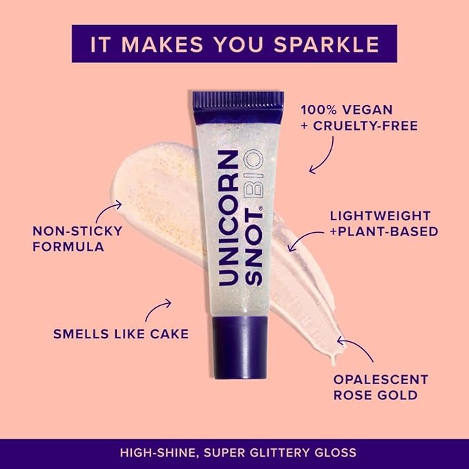 UNICORN SNOT Face & Body Glitter & Lip Gloss Bundle - Makeup for Festivals, Raves, Anime Cosplay - Safe for Face, Easy Application & Removal (Bling & Nova)
