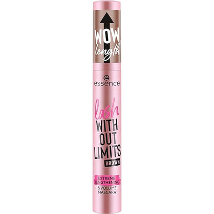 essence | Lash Without Limits Extreme Lengthening & Volume Mascara (02 | Brown) | Volumizing & Lengthening | Vegan, Cruelty Free & Paraben Free