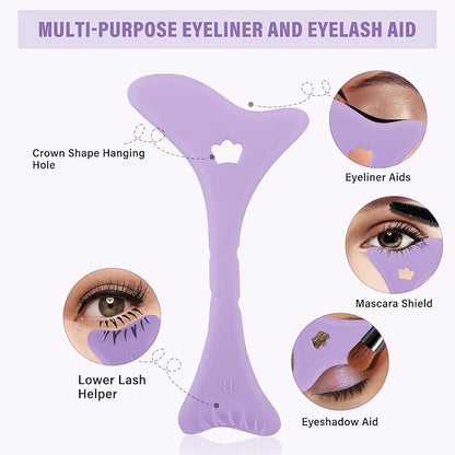 Waterproof Mascara, Black Volume and Length Lashes, Long Lasting No-Smudging Curl Mascara, Thick Mascara with Eye Makeup Aid Tool, False Lash Effect