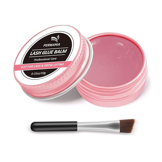 PERMANIA Lash Lift Rod Adhesive, New Brow Lamination Glue Balm, Soft Fragrance Strong Viscosity and Water Solubility for Lash Perm Kit (Peach)