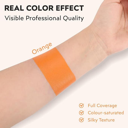 Orange Face Paint, Cream-based Body Paint Stick【Larger Capacity】【High Pigment】【Long Lasting】Professional Paint Makeup Product For Halloween/Masquerade/Cosplay/Movie Makeup, 1.06 Oz/30g