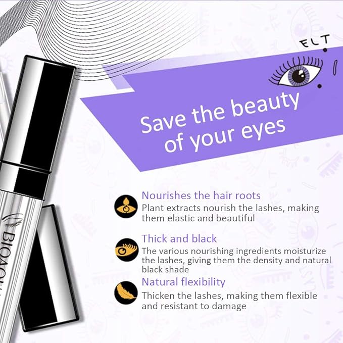 BIOAQUA Eyebrow Eyelashes Hairline Beard Lengthening Liquid Soft Brush Thickness Nourishing Elastic Moisturizing Natural Plant Extracts