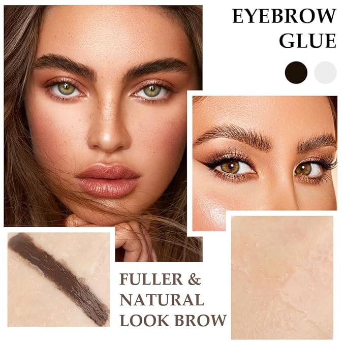 Tinted Thickening Brow Mascara,Brow Fast Sculpt,Waterproof, Transfer-proof, Brush to Fill in Eyebrows and Cover Gray Hairs - Cruelty Free (2pcs 07 Espresso &09 transparent)
