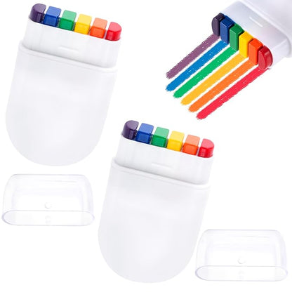 2 Rainbow Face Paint Sticks, Festival Makeup for Face, Body, Women, Men