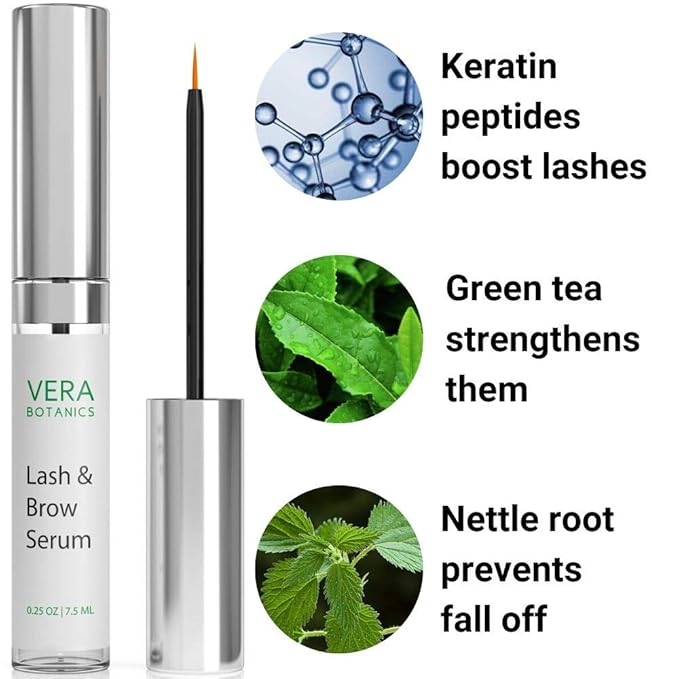 Lash & Brow Booster Serum Gives You Longer Fuller Thicker Looking Eyelashes & Eyebrows. Bestselling Conditioner Stimulates The Appearance Of Growth & Regrowth. Natural Eye Lash Enhancer