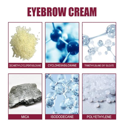 4D Hair Stroke Brow Stamp Brush & Eyebrow Cream Makeup Brush Set (Taupe)