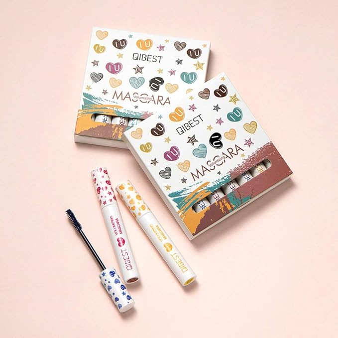 Waterproof Colorful Mascara 7 Colors Long Lasting Mascara Lengthening Voluminous Eyeliner Charming Mascara for Eyelash Eye Makeup