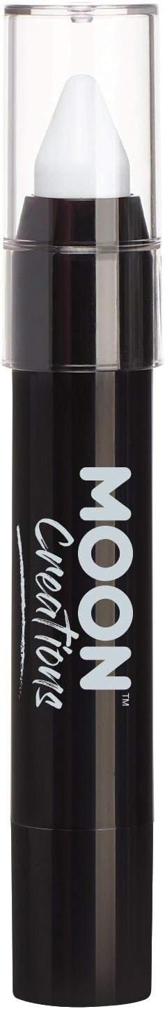 Face Paint Stick / Body Crayon makeup for the Face & Body by Moon Creations - 0.12oz - White