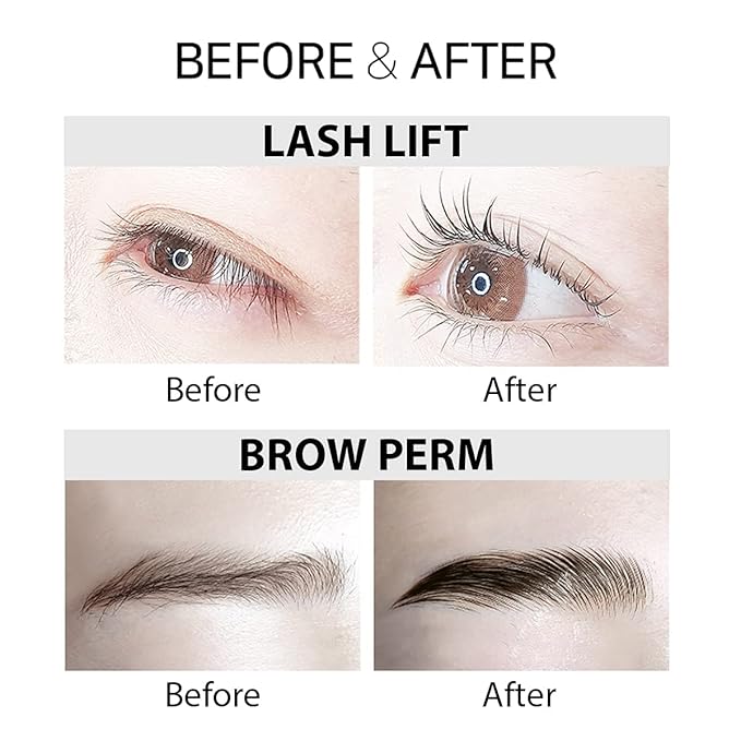 Amber Lash Curlerful, Eyelash Lift and Brow Lamination Tube Set, For Professional Lash Perm and Brow Perm, Step 1 & Step 2, 20 ml / 0.67 floz each