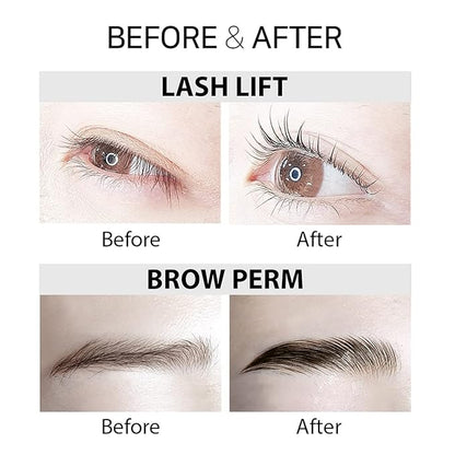 Amber Lash Curlerful, Eyelash Lift and Brow Lamination Tube Set, For Professional Lash Perm and Brow Perm, Step 1 & Step 2, 20 ml / 0.67 floz each
