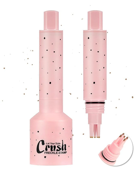 Freckle Stamp, Natural Realistic Faux Freckles Pen, Long Lasting Waterproof Quick Dry Magical Fake Freckle Stamp Marker, Get Sun-kissed Stars Makeup in One Press, Makeup Gift for Women Girl - 01 Light
