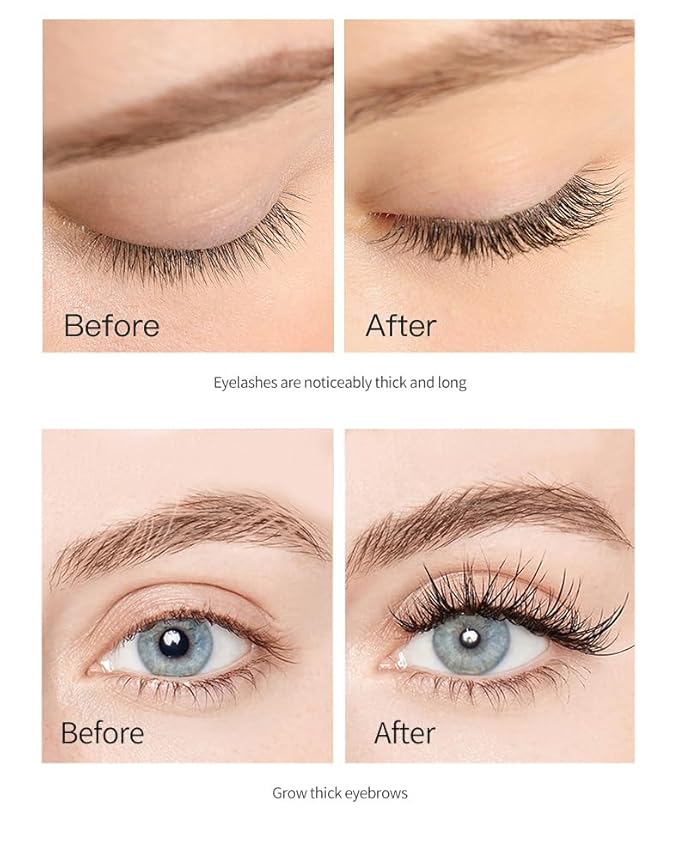 Dual-Function Brush Clear Serum Gel for Eyelash Growth, Deep Moisturizing, Improving Care, Waking Up Hair Follicles