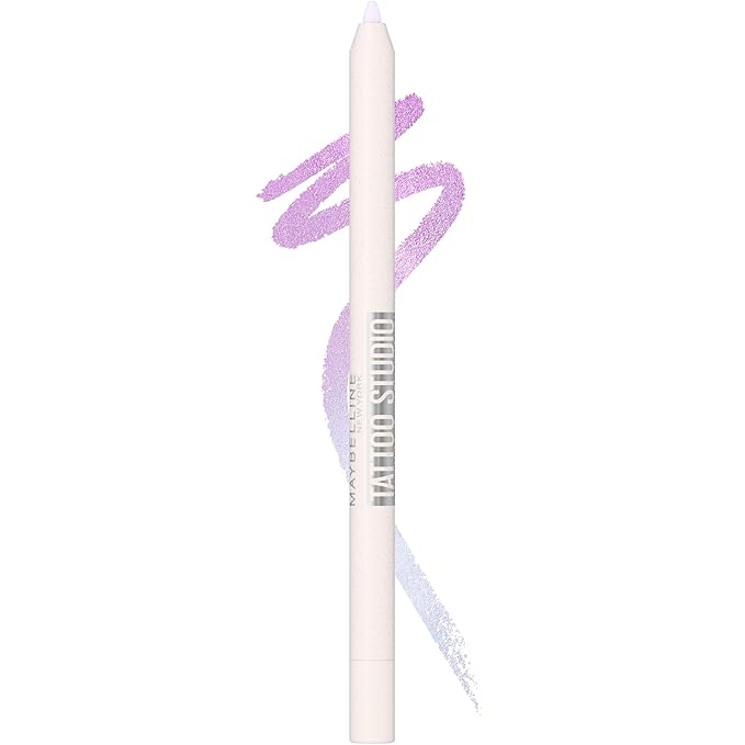 MAYBELLINE Tattoo Studio Long-Lasting Sharpenable Eyeliner Pencil, Glide on Smooth Gel Pigments with 36 Hour Wear, Waterproof, Stardust Chrome, 1 Count