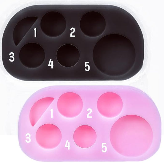Lash Lift Brow Lamination Palette, Rapid Eyelash Eyebrow Lifting Tray, DIY Tint Mixing Tool For Perming Lashes at Home Salon Usage -1000 Applications (Mini Palette Pink Black 2 pcs Set)