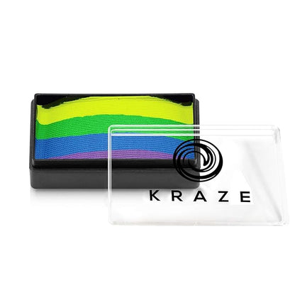 Kraze FX Dome Stroke - Thrill (25 gm), Professional 1-Stroke Split Cake, Hypoallergenic, Non-Toxic, Water Activated Face & Body Painting Makeup Supplies for Sensitive Skin, Kid Safe, Adults