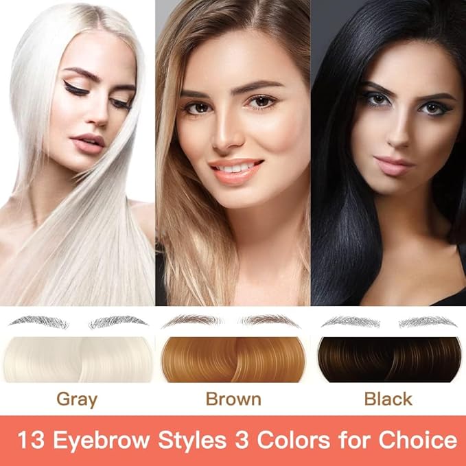 Eyebrow Tattoo Stickers 84 Pairs, 8 Sheets Eyebrow Temporary Tattoo Peel Off Sticker Waterproof 6D Hair-Like False Instant Transfer False Brows (Curved & Straight - Brown)